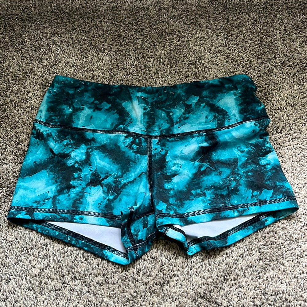 Teal Fleo Shorts